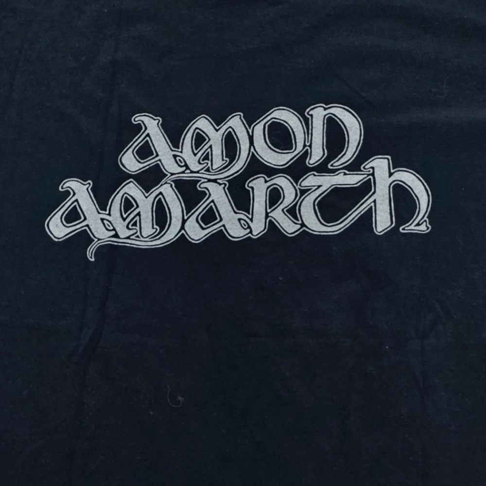 Amon Amarth Shirt Large Thor Hammer Mjolnir Metal Band Tee Black - Picture 4 of 7
